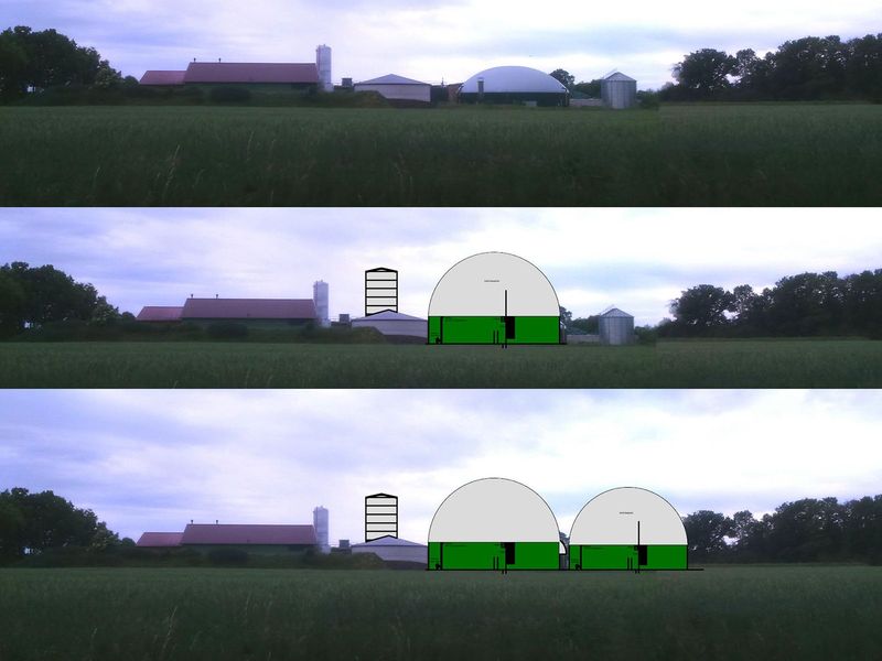 Die Visualisierung der Biogasanlage Hauernweg in Hopsten